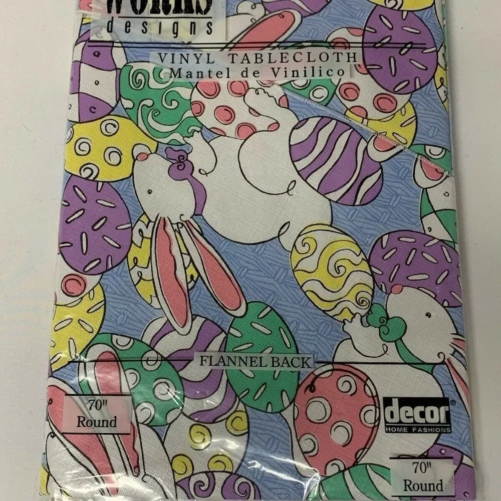 Vintage Decor Home Fashions 70″ Round Tablecloth